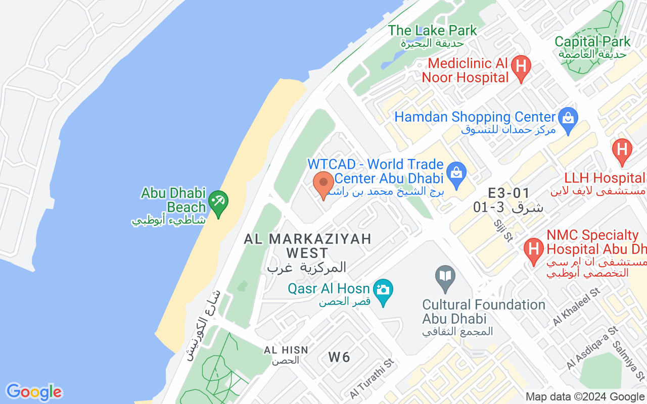 Google Map of 24.4863081,54.3521896