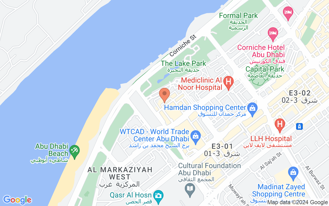Google Map of 24.4899102,54.3552415