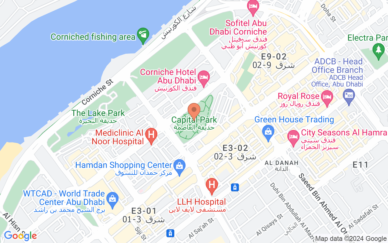 Google Map of 24.492399,54.363614