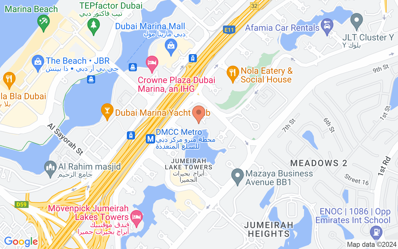 Google Map of 25.0721647700087,55.142425