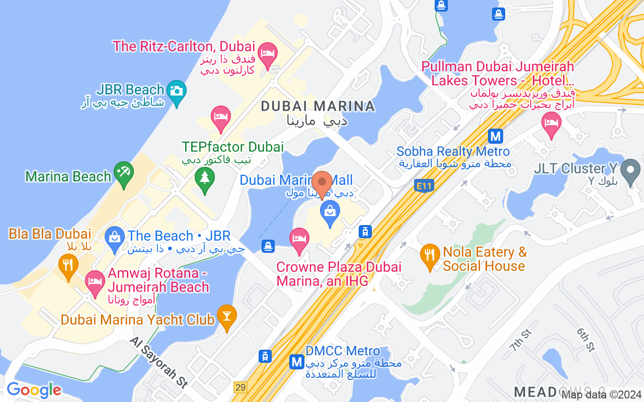 Google Map of 25.0774707440581,55.1401755352761