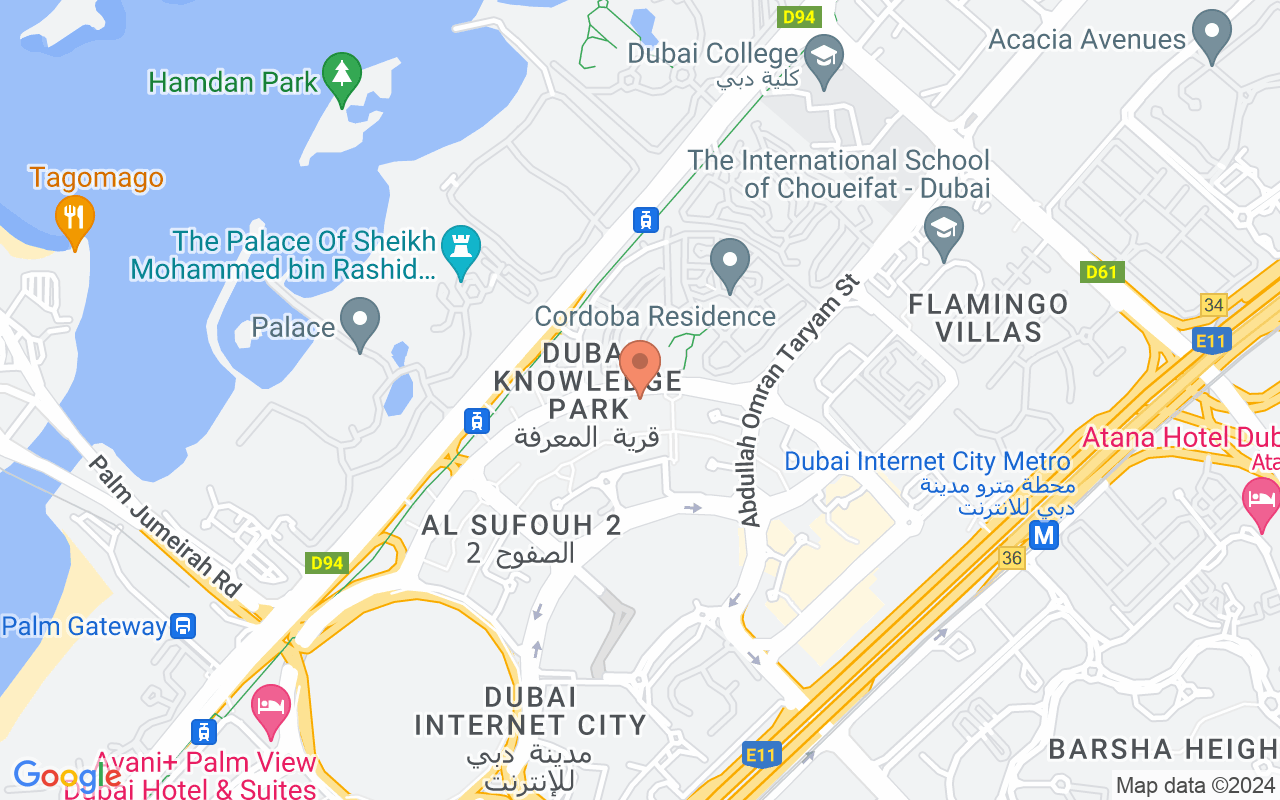 Google Map of 25.1046455022167,55.1649691119519