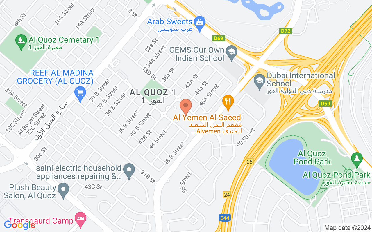 Google Map of 25.1670635,55.2587256