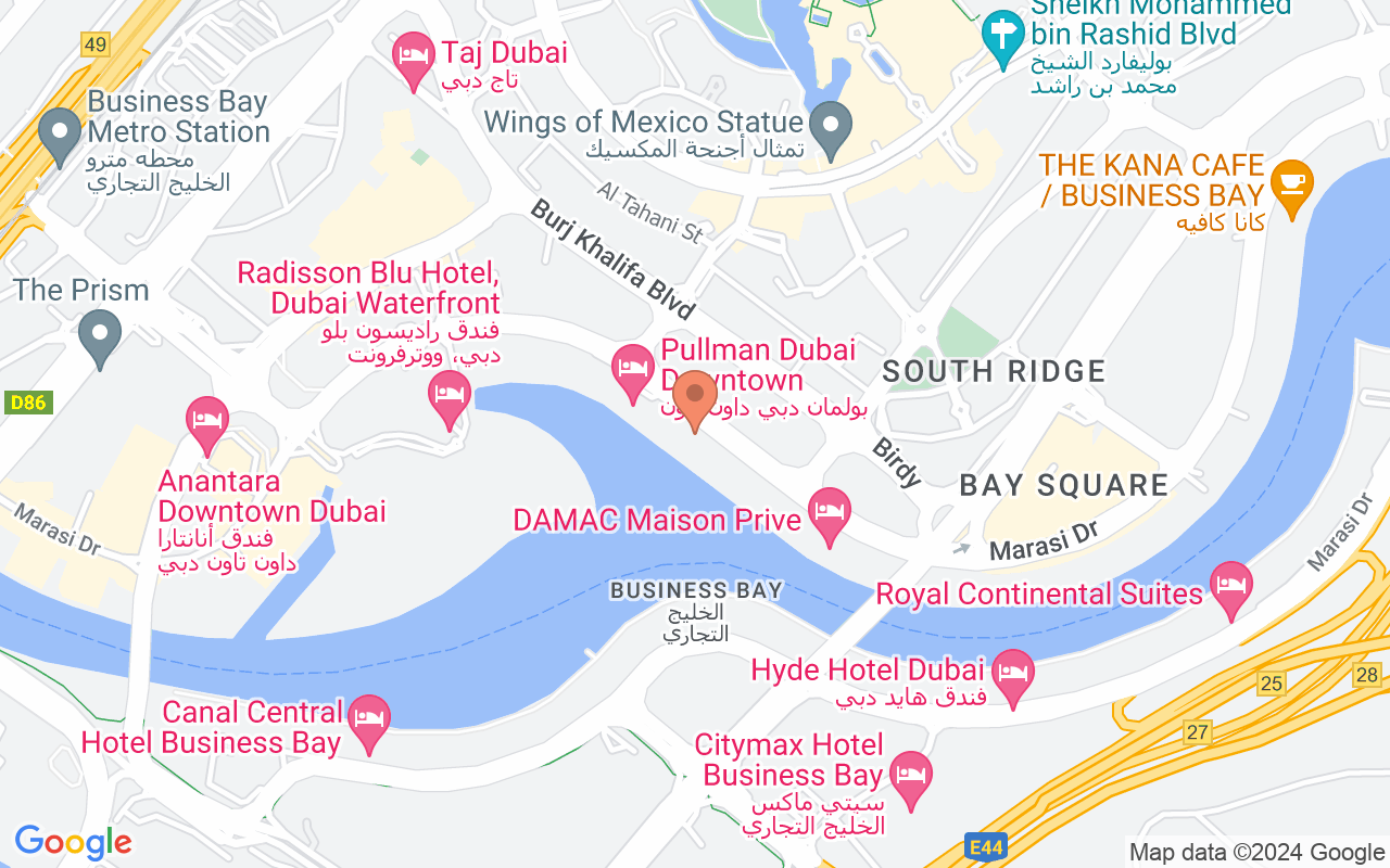 Google Map of 25.186325594518,55.272866194172