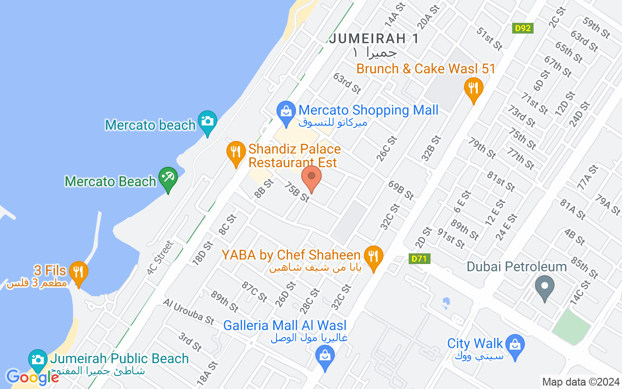 Google Map of 25.2141358,55.2535184