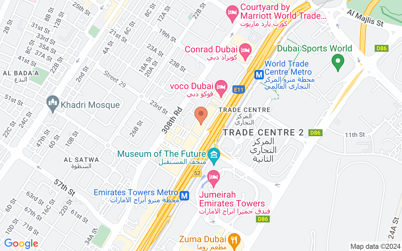 Google Map of 25.2216715,55.2810482