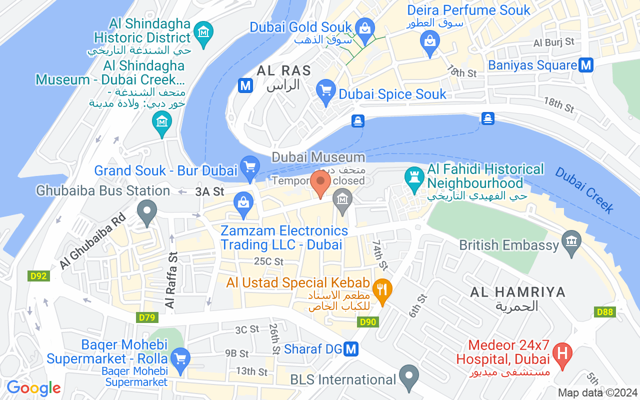 Google Map of 25.264025,55.296219