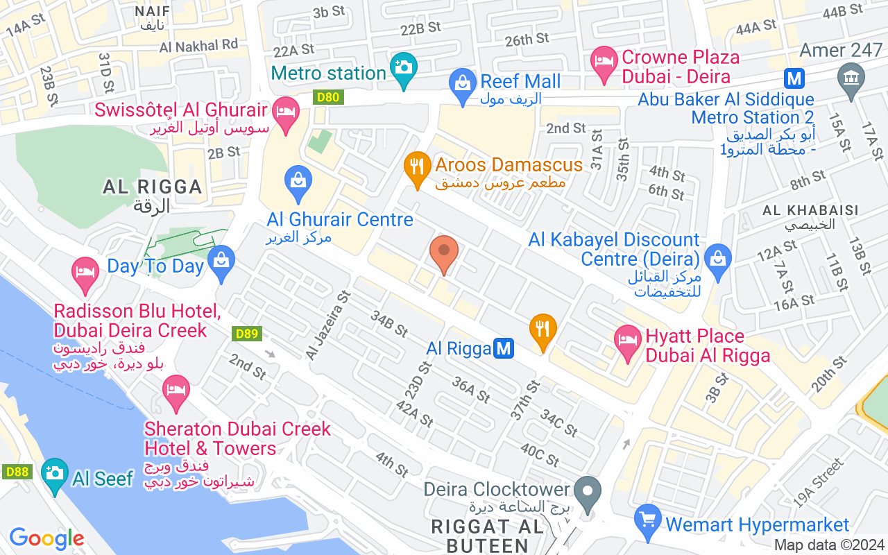 Google Map of 25.265325,55.3220079